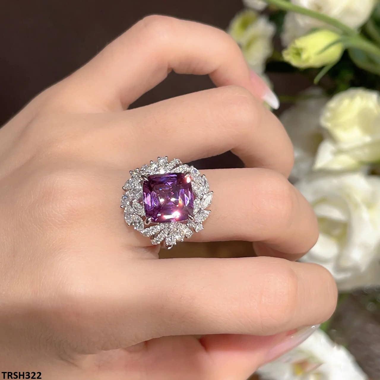 Amethyst Zirconia Adjustable Ring - Havenon Store