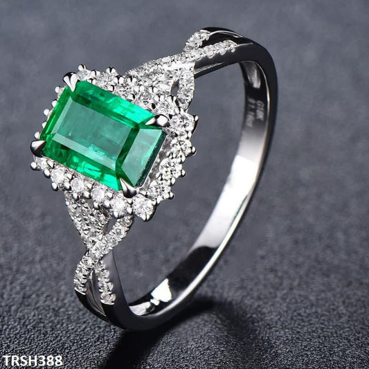 Emerald Twisted Zircon Adjustable Ring - Havenon Store