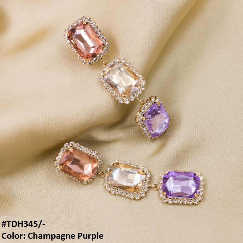 Zircon Cubic Rectangle Teardrop Earrings - Havenon Store