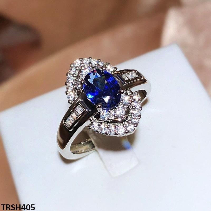 Sapphire Oval Step Adjustable Ring - Havenon Store