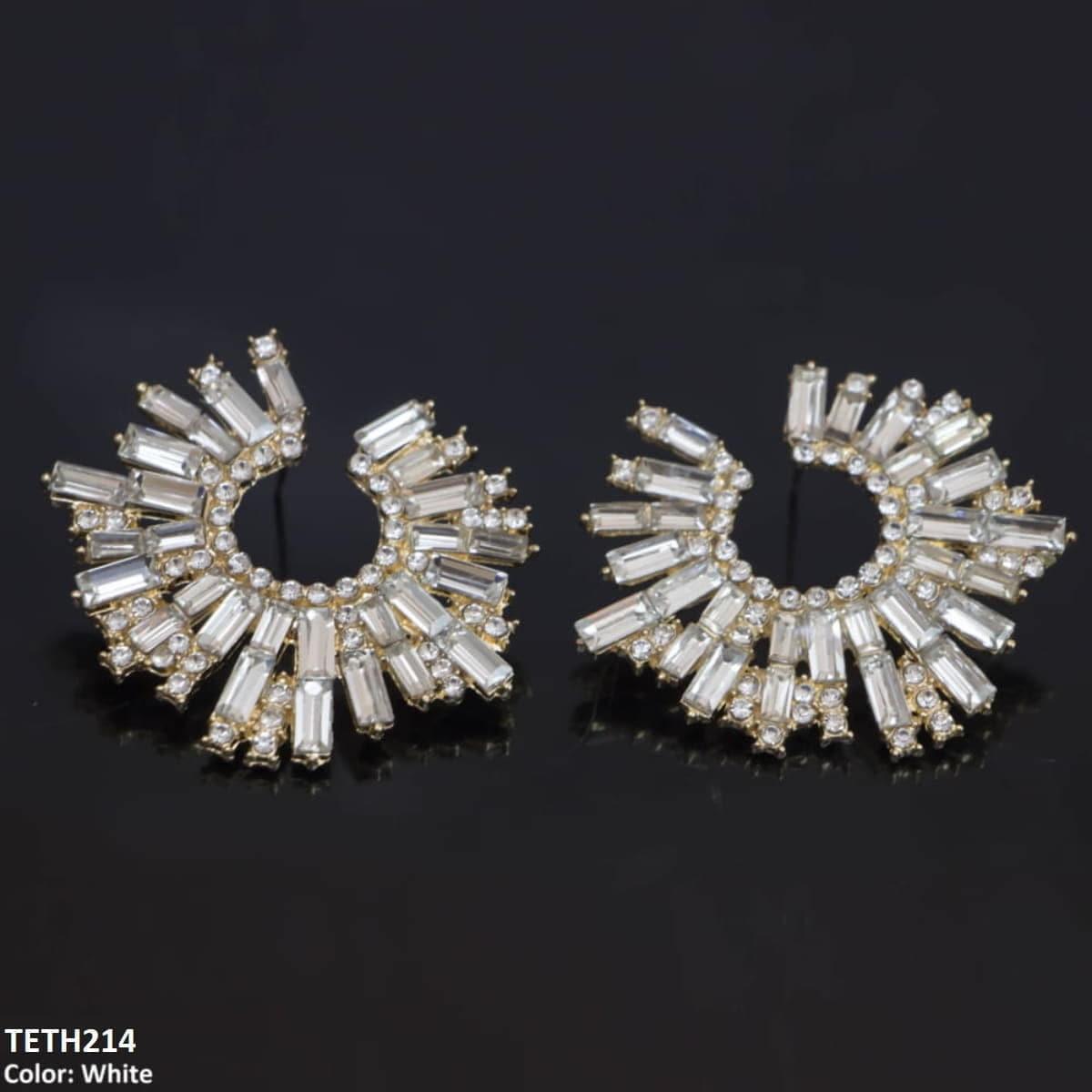 Crystal Stone Round Tops Pair - Havenon Store
