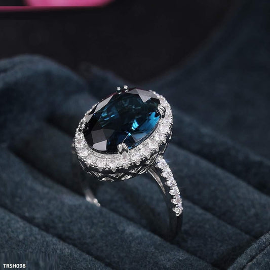 Sapphire Zircon Oval Ring - Havenon Store