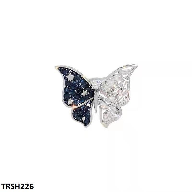 White/Blue Butterfly Zircon Adjustable Ring - Havenon Store
