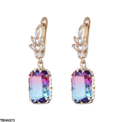 Silver Sterling Radiant Drop Ear Hoops - Havenon Store