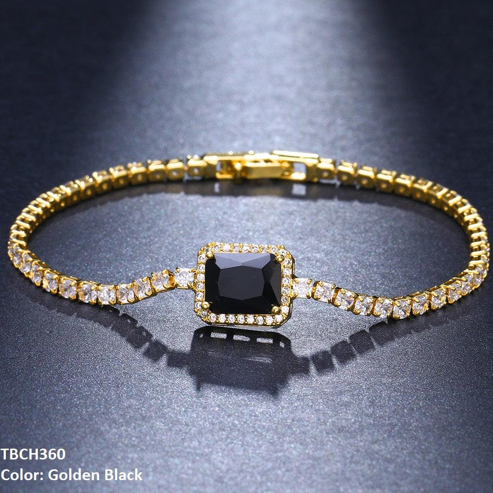 Zircon Link Rectangle Bracelet - Havenon Store