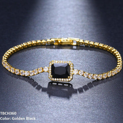 Zircon Link Rectangle Bracelet - Havenon Store