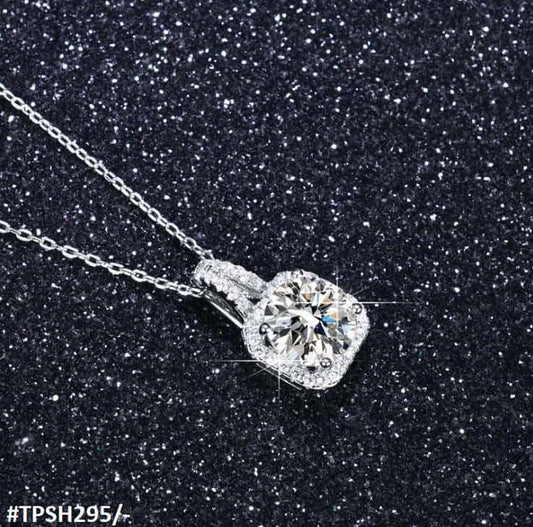 Zircon Silver Square Pendant - Havenon Store