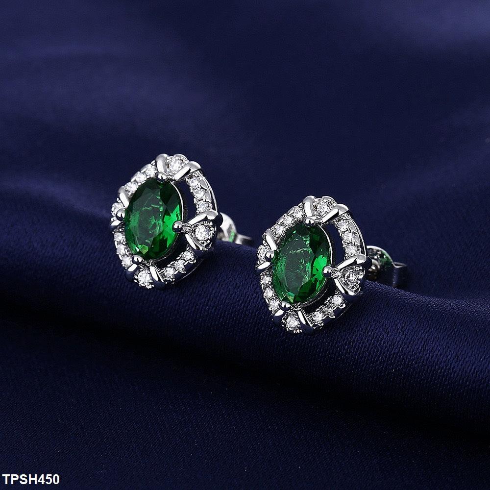 Emerald Oval Bracket Pendant Set - Havenon Store