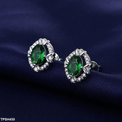 Emerald Oval Bracket Pendant Set - Havenon Store