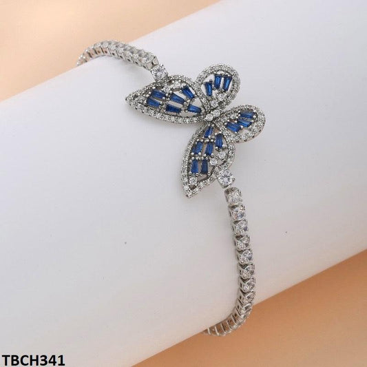 Sapphire Zircon Studded Butterfly Bracelet - Havenon Store